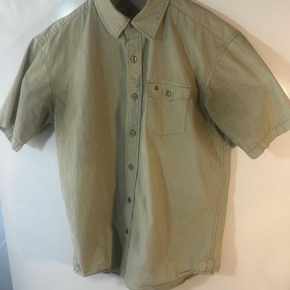 Carhartt Men's Short-Sleeve Button-Down Shirt — Olive